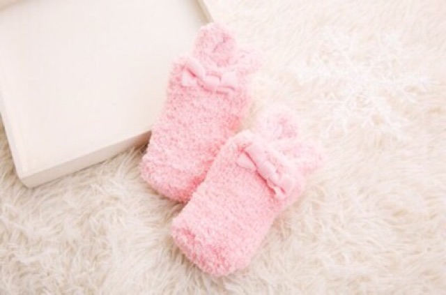Tất bông tai thỏ nơ có chống trượt cho bé siêu cute