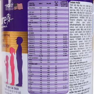 [Date 2022] Sữa Bột Pediasure VN lon 400/850gr