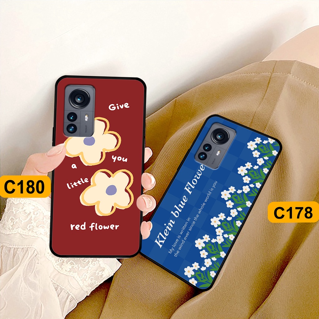 Ốp Xiaomi 12 / Xiaomi 12 Pro in hình hoa cỏ nhẹ nhàng,họa tiết caro xinh xắn.ốp lưng chống sốc