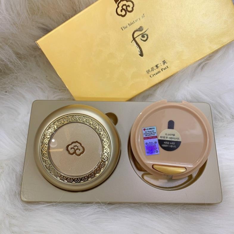 Set kem nền trang điểm Whoo Mi Cream Pact - Có tem LG Vina