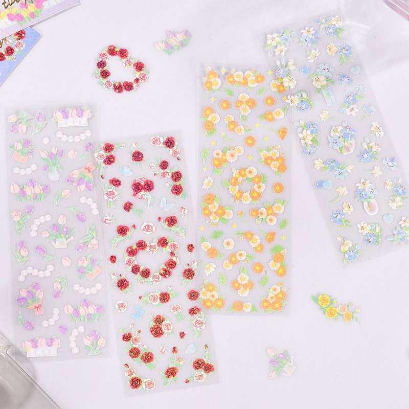 PeachSticker Dán Trang Trí Sổ Tay/Điện Thoại/Sổ Tay/Album/Điện Thoại Hình Hoa Mùa Xuân 16 Kiểu Sáng Tạo