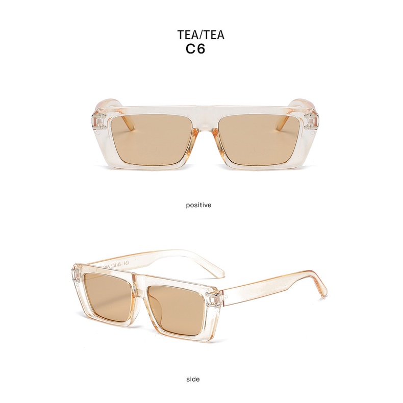 Kính mát Samjune chống tia UV400 gọng vuông vintage sang trọng thời trang cho nam và nữ