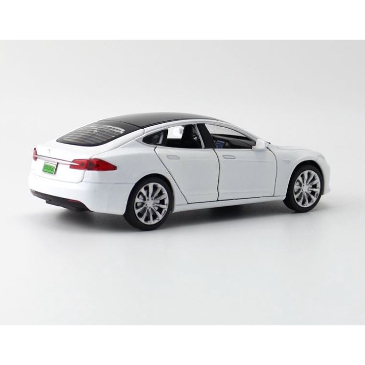 Mô hình xe TESLA MODEL S 1:32 có đèn âm thanh ô tô đồ chơi trẻ em hợp kim oto xe hơi mini bằng thép