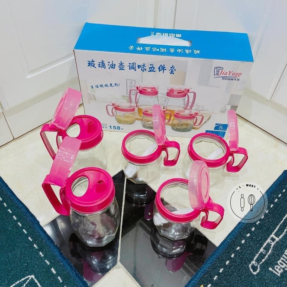 🆘🆘🆘 XẢ KHO BỘ GIA VỊ THUỶ 5 CHIẾC  SET 5 HŨ GIA VỊ XẢ KHO