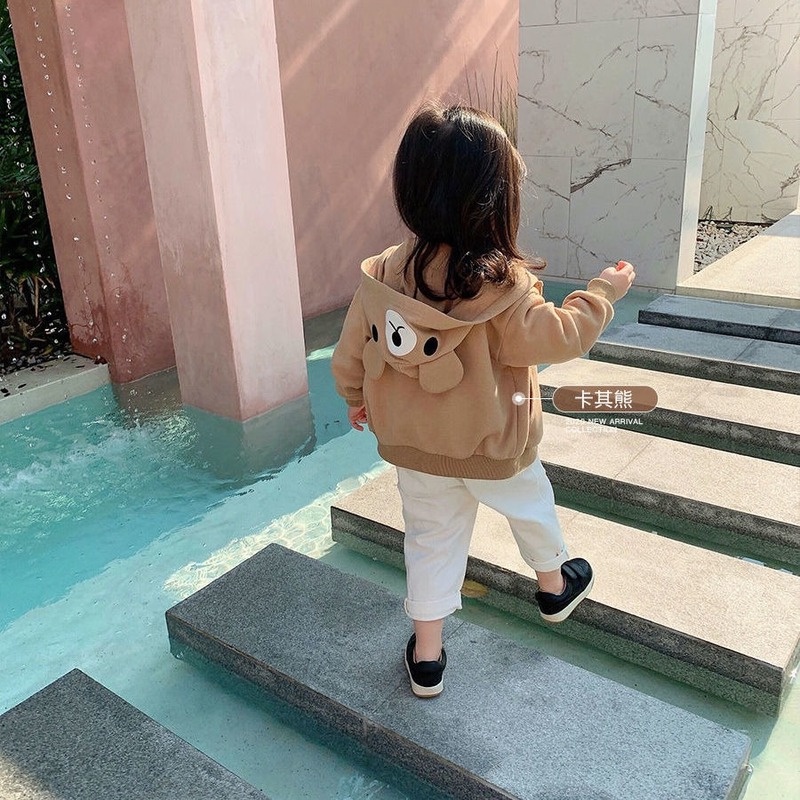 Áo khoác khóa kéo in hình hoạt hình thời trang cho bé