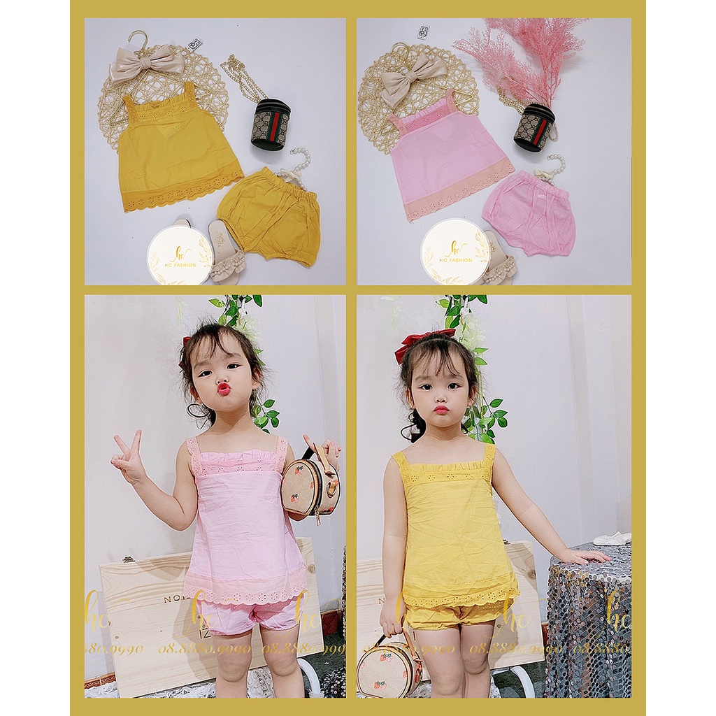 Quần áo bé gái ️🎯FREESHIP🎯Set đồ trẻ em THIẾT KẾ💞HC KIDS-2 DÂY TIỂU THƯváy trẻ em hàng thiêt kế cao cấp