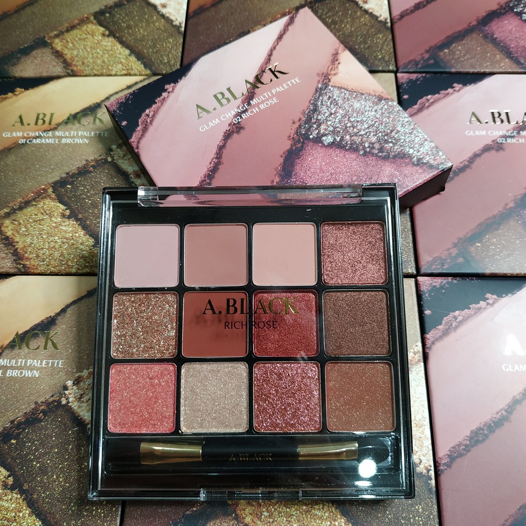 (Hàng Chính Hãng) Bảng Phấn Mắt 12 Màu A.Black Glam Change Multi Palatte by Clio 14.4g | BigBuy360 - bigbuy360.vn