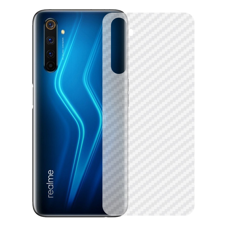 Bộ 3 tấm dán lưng mặt sau vân carbon 3D trong suốt cho điện thoại Realme 5,Realme 5S, Realme 5i, Realme 5 Pro, Realme 6i