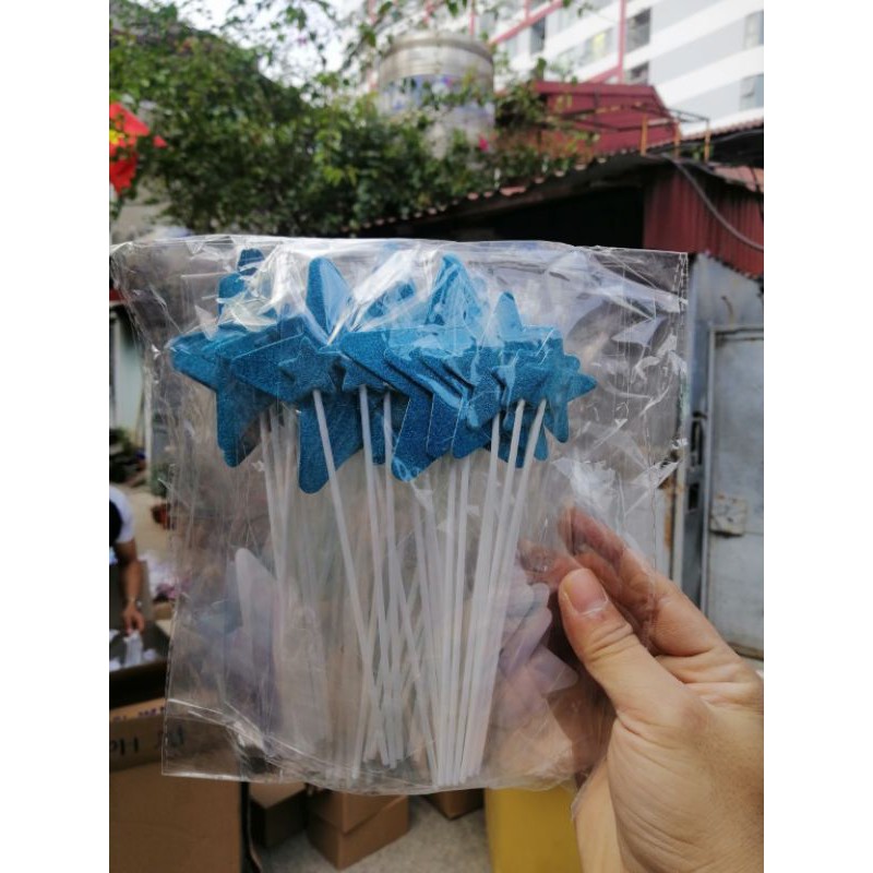 que cắm bánh [FREESHIP] set cắm sao giấy nhũ