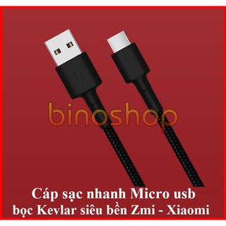 Cáp sạc nhanh Micro usb bọc Kevlar siêu bền Zmi - Xiaomi