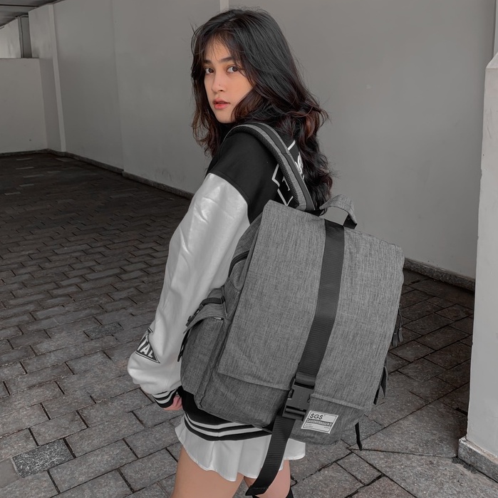 Balo Nam Nữ Vải Chống Nước SAIGONSWAGGER SGS Flapped Backpack, Ngăn Chống Sốc Laptop 15inch