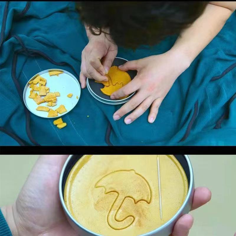 Korean drama squid game with Li Zhengzai umbrella shaped Ponkan sugar triangle round star mold box needle set