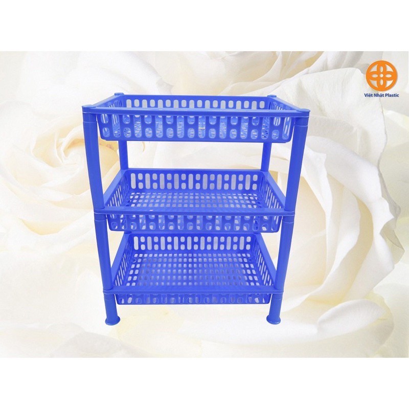 Kệ úp bát Việt Nhật, 2 tầng 3 tầng màu xanh chắc chắn, tiện dụng giá rẻ, kệ Indo