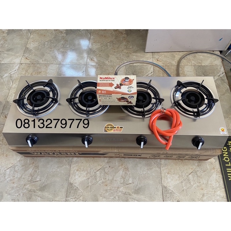 Bếp Gas 4 lò - Bếp Nấu Trà Sữa 4 Lò - Bếp Bánh xèo