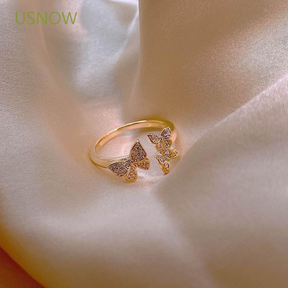 Nhẫn Đeo Tay Kim Loại Đính Đá Thanh Lịch Cho Nữ