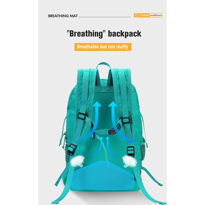 CAMEL CROWN Balo Du Lịch Siêu Nhẹ Dạng Xếp Tiện Dụng Dung Tích 25L