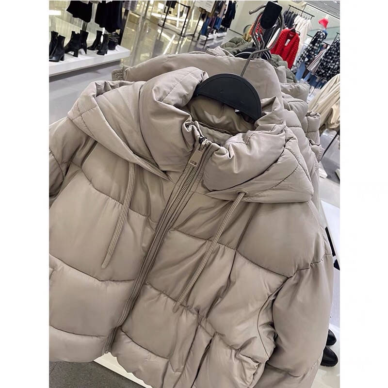 Áo khoác phao có mũ Zara xuất dư