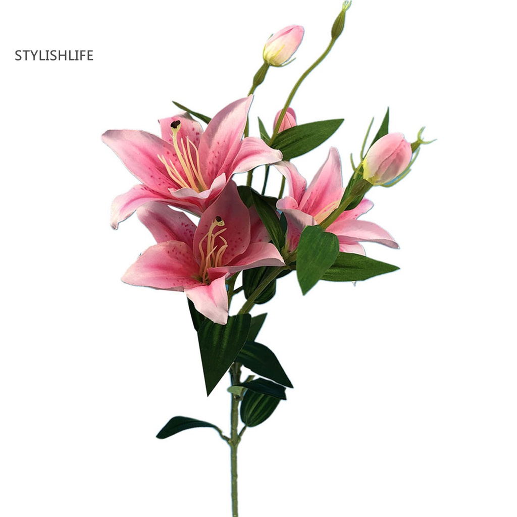 Hoa Lily Nhân Tạo Mềm Mại Dùng Để Trang Trí Tiệc Cưới / Phục Sinh