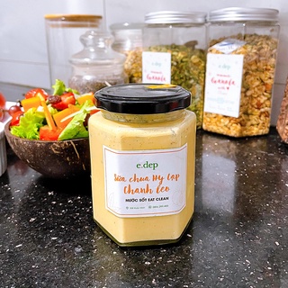 Nước sốt sữa chua Hy Lạp chanh leo Eat Clean ăn kiêng, không đường tinh luyện 280g