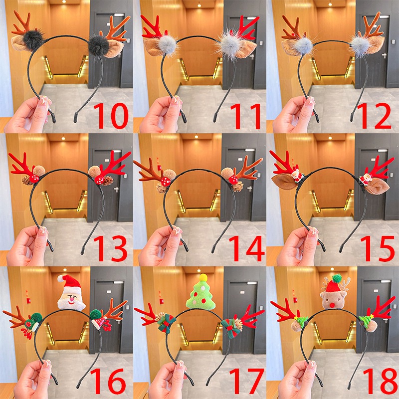 Cài tóc phong cách Giáng sinh dễ thương cho bé gái