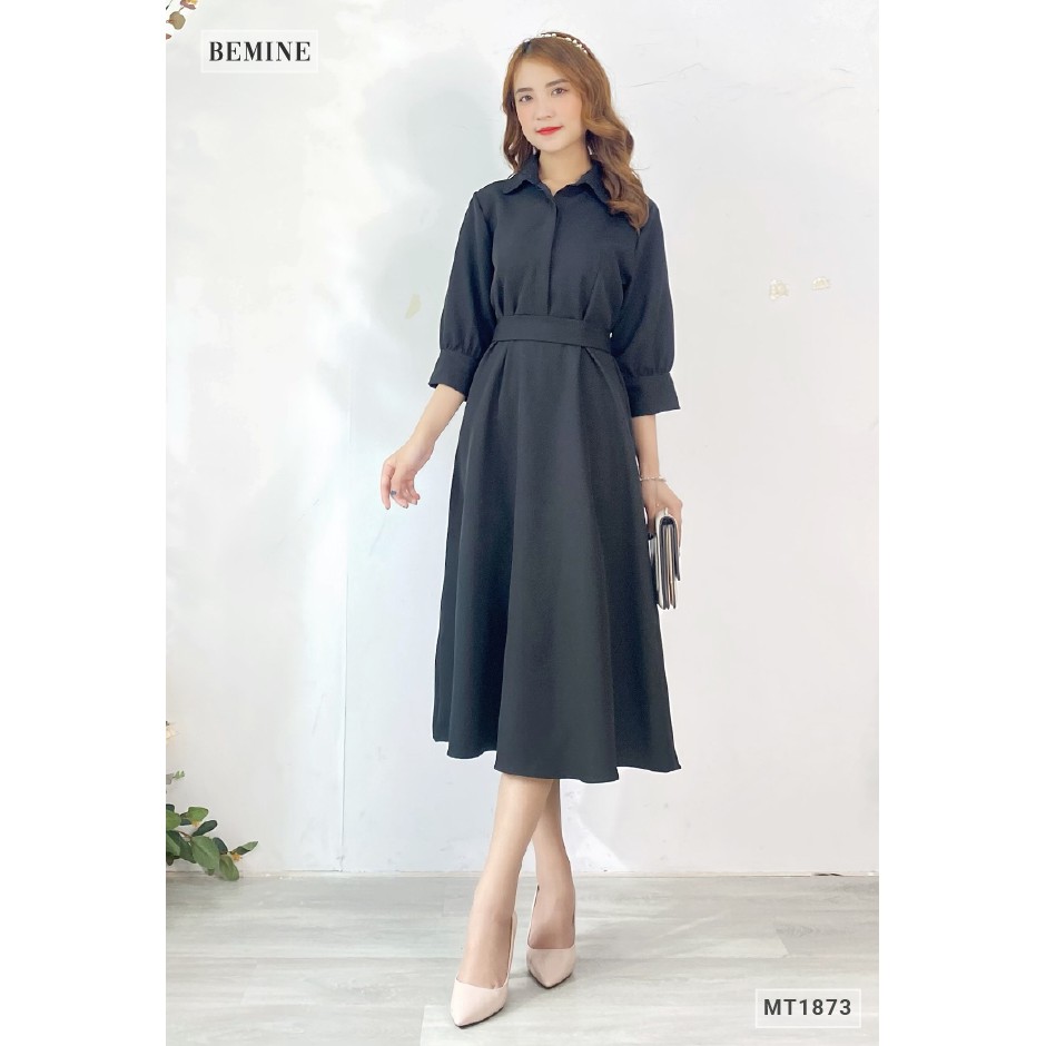 Đầm sơ mi cột eo sang trọng BEMINE M1873DEN | BigBuy360 - bigbuy360.vn