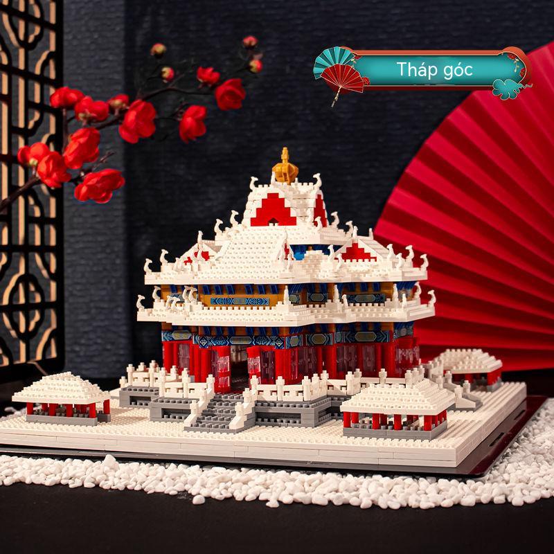lớn ngành kiến ​​​​trúc Hall of Supreme Harmony tương thích Lego Khu nhà xây dựng Đồ chơi