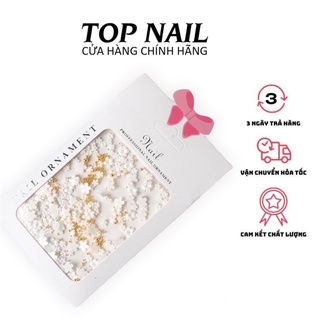 Gói phụ kiện trang trí móng hoa nhí kèm bi nhỏ