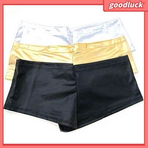 [GOLUK] Quần Short Mini Ánh Kim Loại Lấp Lánh Nổi Bật Đi Tiệc Khiêu Vũ Punk Cho Nữ