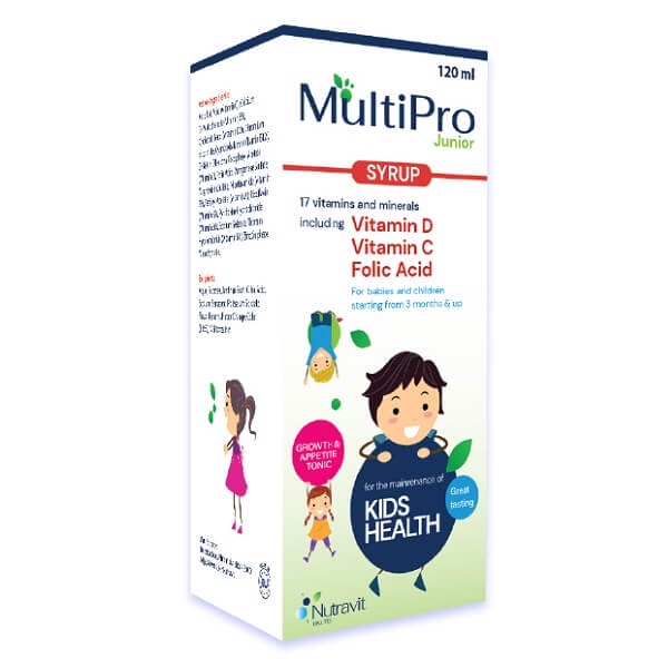 Multipro Junior Siro Giúp Bé Ăn Ngon Tiêu Hóa Tốt Hấp Thu Dưỡng Chất 120ml