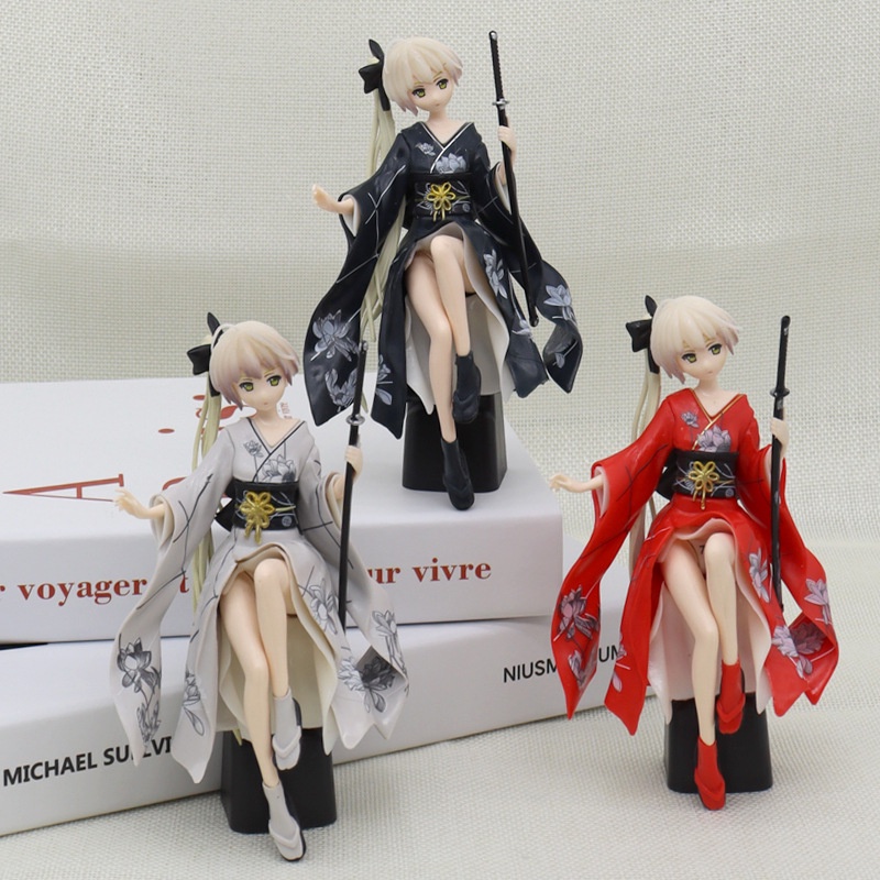 Mô Hình Kimono Anime Girl Trang Trí Decor Bàn Làm Việc, Taplo Xe