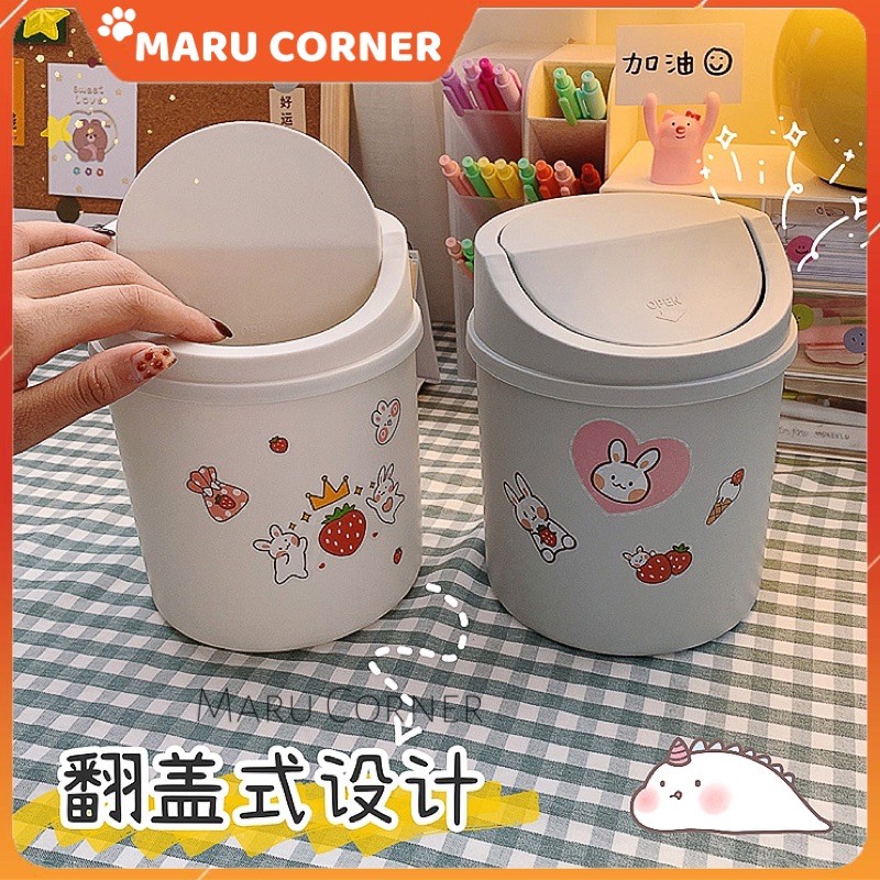 Thùng Rác Mini Nắp Lật Để Bếp, Bàn Học, Bàn Trang Điểm