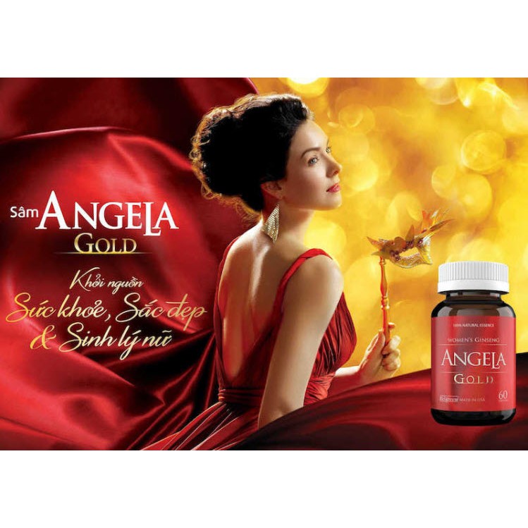 [Mã 254FMCGSALE giảm 8% đơn 500K] (CHÍNH HÃNG) Sâm ANGELA GOLD hộp 60 viên - có tem tích điểm