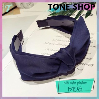Băng đô cài tóc nữ tone shop băng đô bản to thắt nơ b108