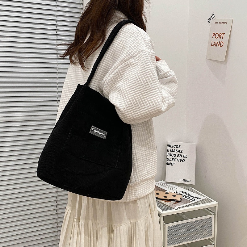 Túi Xách Nữ Vải Nhung Kẻ Màu Sắc Retro