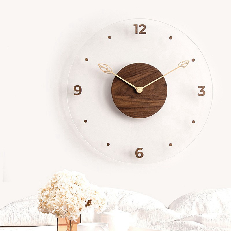Đồng Hồ Treo Tường Bằng Gỗ 12 Inch Thiết Kế Sáng Tạo Trang Trí Phòng Khách / Nhà Bếp