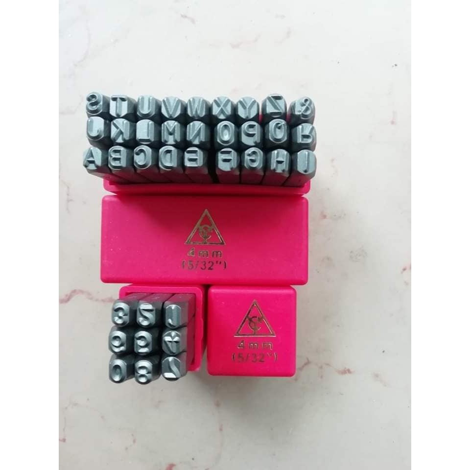 Bộ đục chữ và số 4mm - 5mm - 6mm