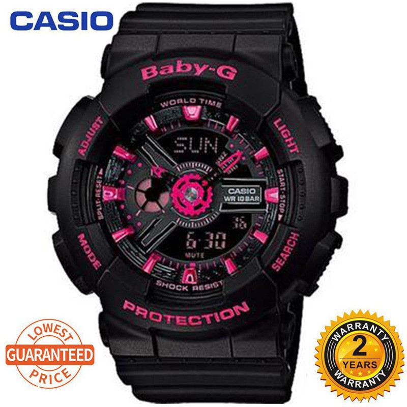 CASIO Đồng hồ thể thao nữ Gshock Ga110 Baby-G BA110 màu đen