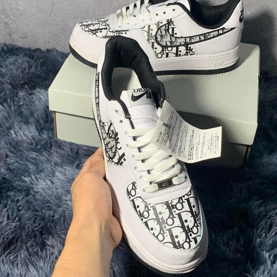 ✅full box bill✅–Hàng Xịn] ✔️Giày Af1 Air Force One x Dior Trắng Đen hàng cao câp✔️