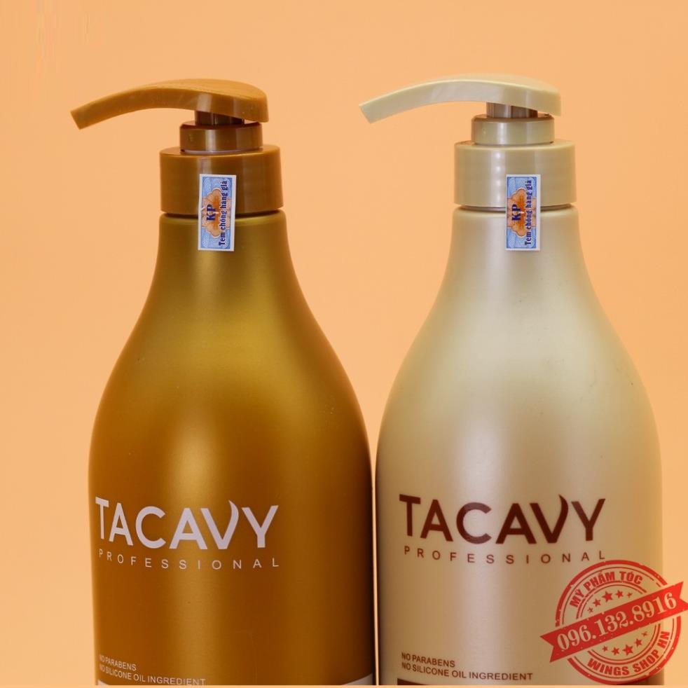 Cặp Dầu Gội Xả TACAVY  Giảm Gãy Rụng, Phục Hồi Tóc Hư Tổn, Khô Xơ (Dung tích 1000) - HANA