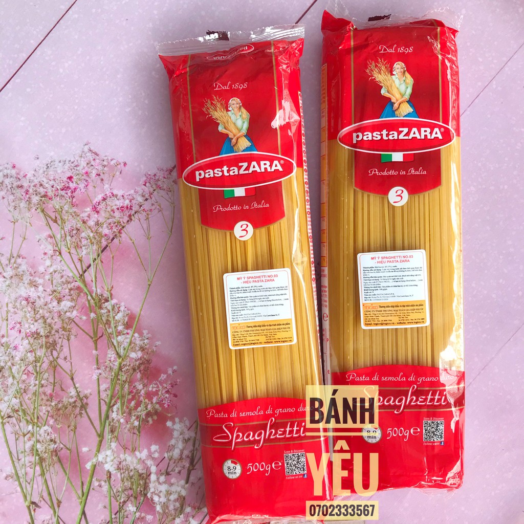 Mì Ý - Mì spaghetti hiệu pastaZARA số 3 500g - NL42