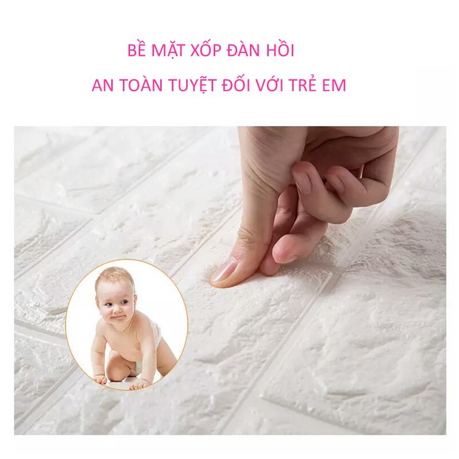 Xốp dán tường giả gạch 3d giá rẻ chống ẩm mốc siêu dính khổ lớn 70x77 cm | BigBuy360 - bigbuy360.vn