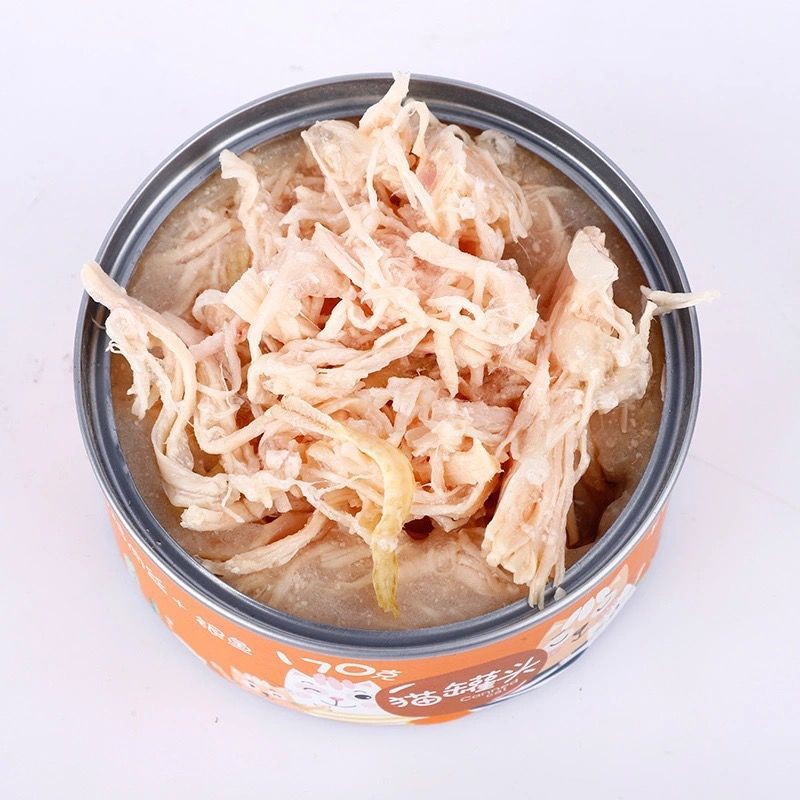 【Sẵn sàng giao hàng】 thức ăn cho mèo đồ ăn cho mèoMèo Kawaii đóng hộp 170g * 12 Thịt trắng đỏ con trưởng th