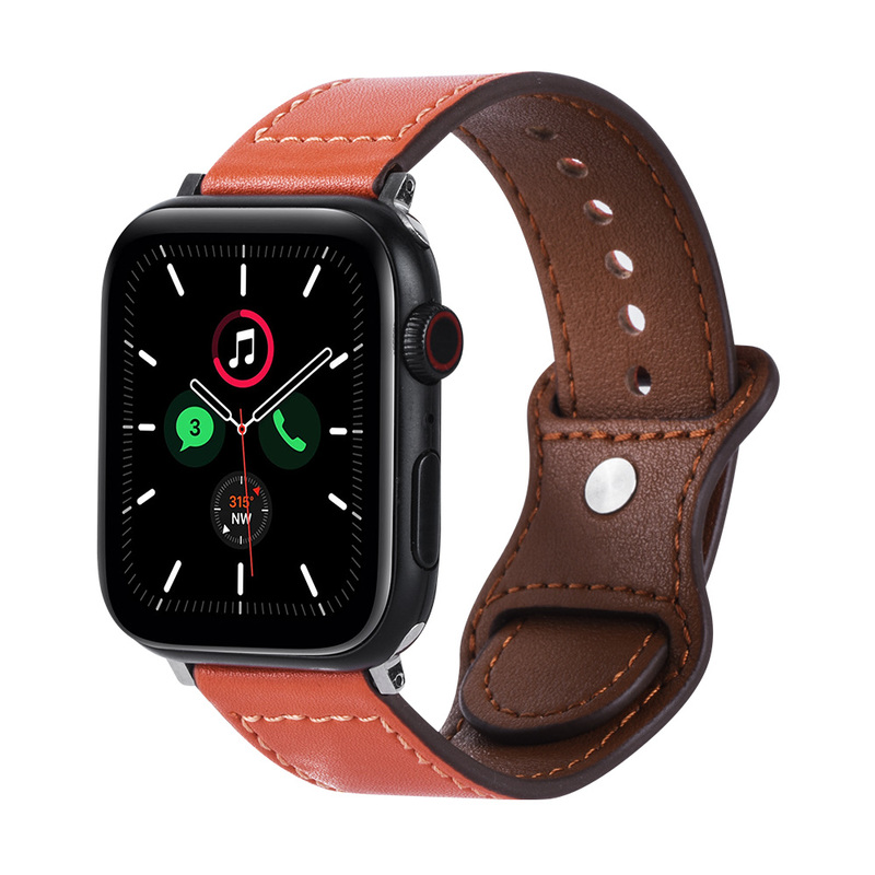 Dây đeo bằng da bò chuyên dụng cho đồng hồ thông minh Apple Watch 5 44mm Iwatch Series 4 3 2 1 42mm 38mm