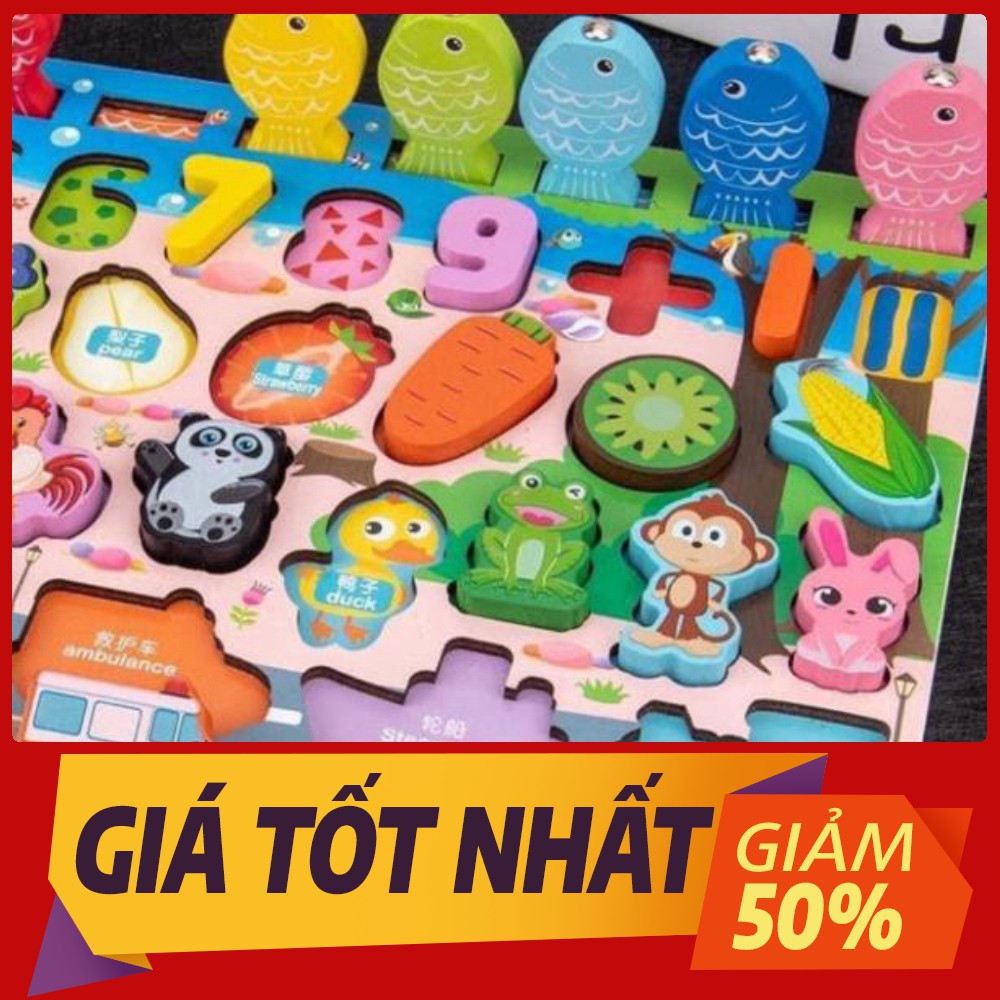 [Sale toàn shop]  Bộ bảng số thông minh, bộ đồ chơi câu cá và ghép số học đếm mẫu mới nhất 2020 cho bé yêu