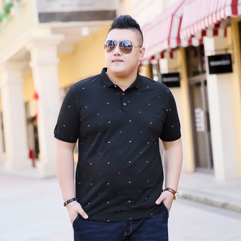 Áo thun nam có cổ cỡ lớn Từ 85 - 130KG thương hiệu Bigsizevn, Áo polo nam big size in trái tim