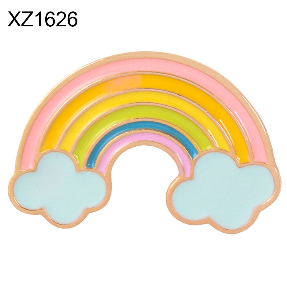 YOML✔Creative Unisex Cartoon Rainbow Bridge Brooch Pin Enamel Denim Backpack Badge