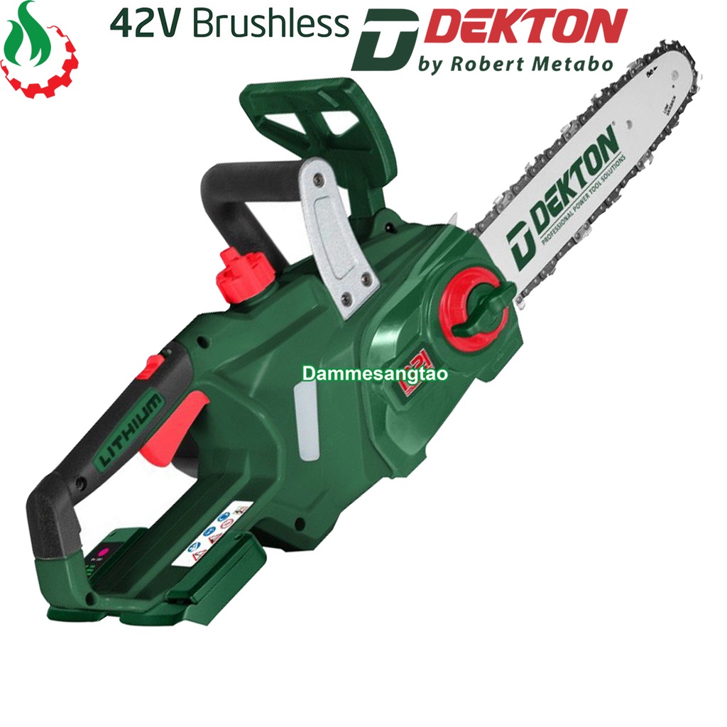 Máy cưa xích pin 42V Dekton M21x2-CS14BL