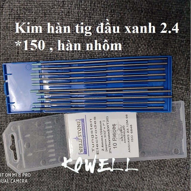 1 cây Kim hàn tig inox , nhôm 1.6-2.0-2.4-3.2