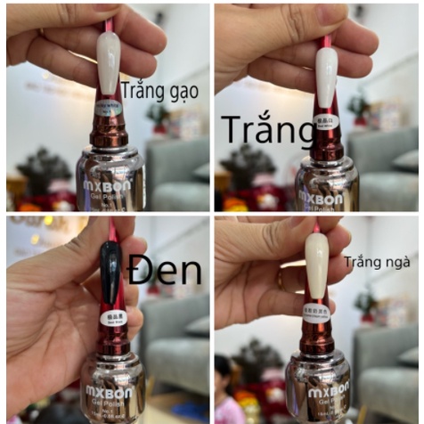 Sơn gel đen trắng, nước gạo, trắng ngà