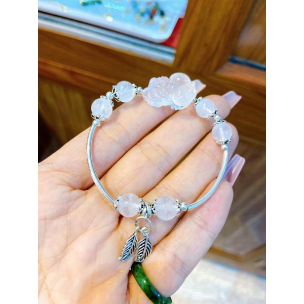 VÒNG TAY TỲ HƯU TRẮNG TÀI LỘC MỆNH KIM THỦY